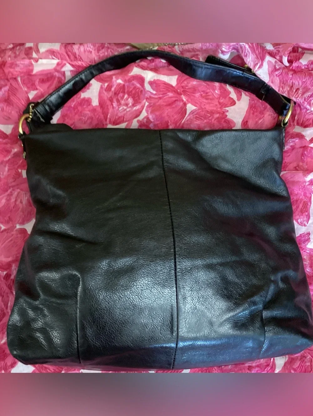 Coach Madison Isabelle Hobo Shoulder Leather Bag with Gold Accent